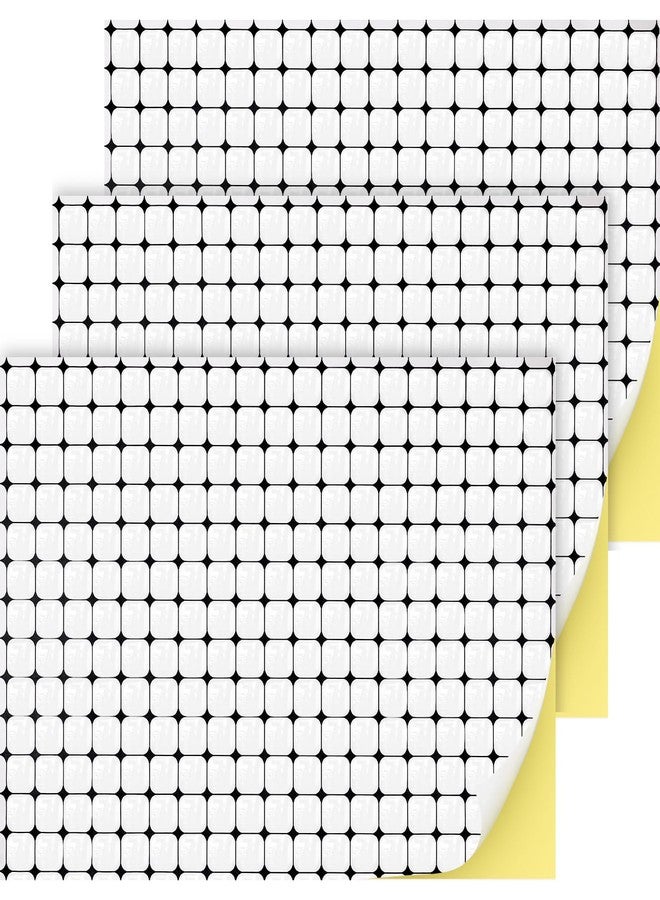 Flutesan 3 Pcs Miniature Dollhouse Wallpaper and Flooring Peel and Stick 1:12 Scale Self Adhesive Doll House Wallpaper DIY Mini Dollhouse Accessories 8.27 x 11.69 Inch (Checks) - Image 1